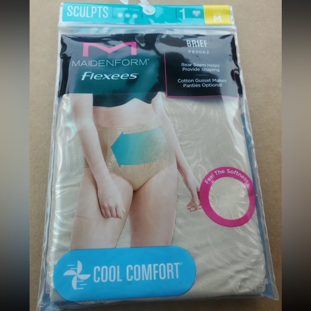 💜 Maidenform Flexes Sculpts Shapewear Brief F83062 Ultra Firm Size:Medium(8-10) - Picture 2 of 7